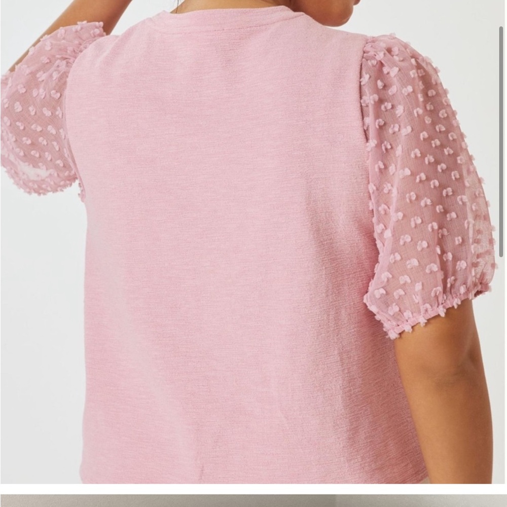 Pink Puff Sleeve Top by Anthropologie Maeve - Picture 6 of 7